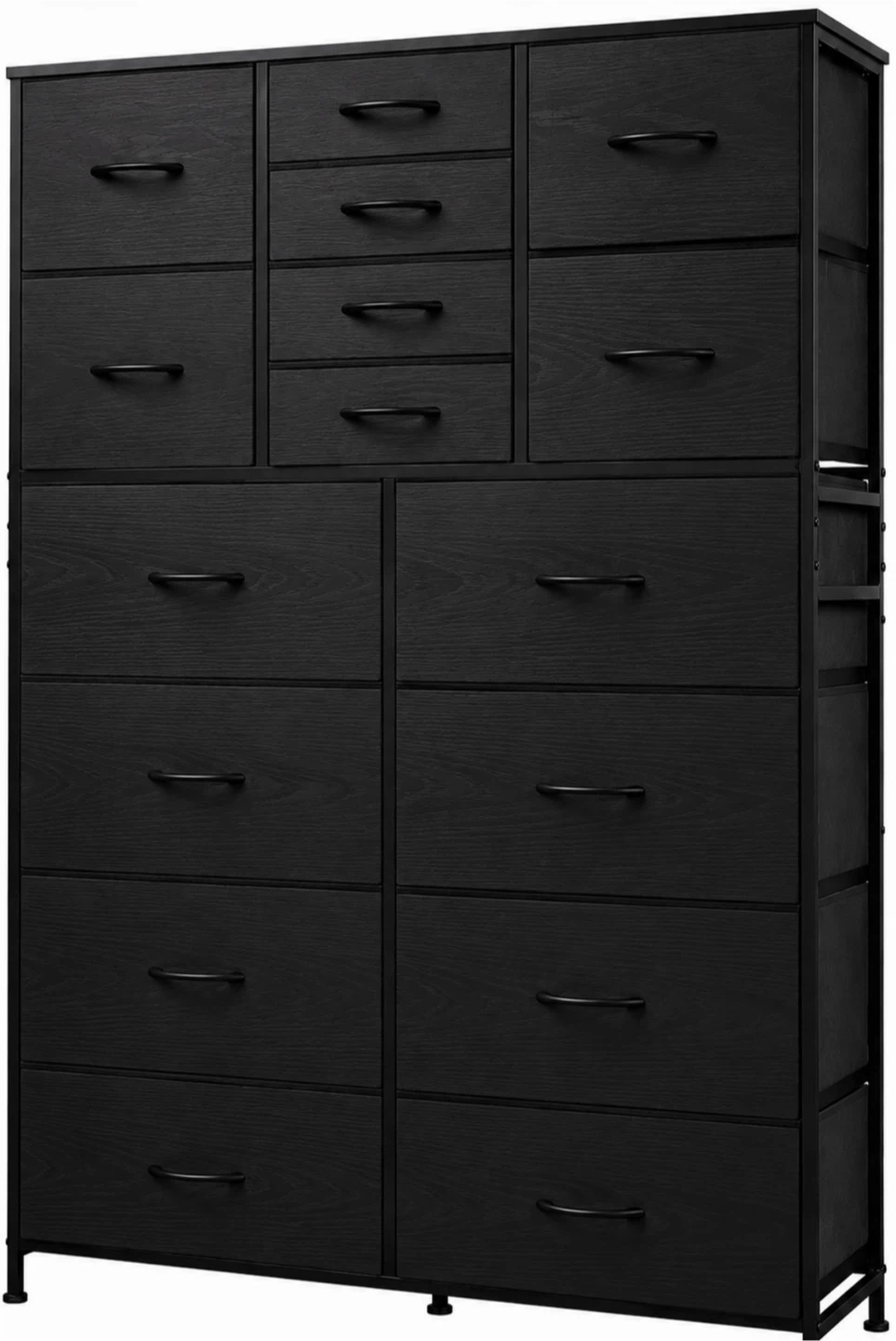 Black 16-Drawer Dresser