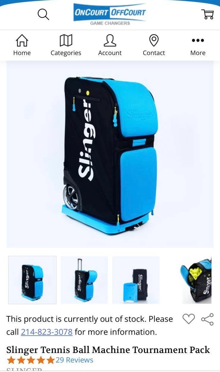 Slinger Tennis Ball Machine Tournament Pack - photo 2