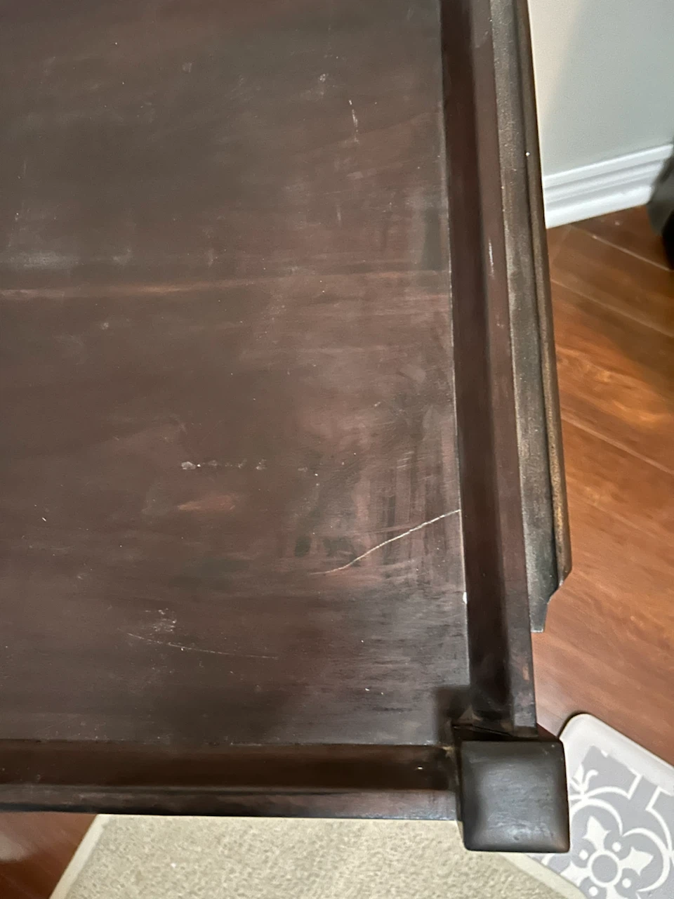 Dark Wood Two-Tier Side Table - photo 3
