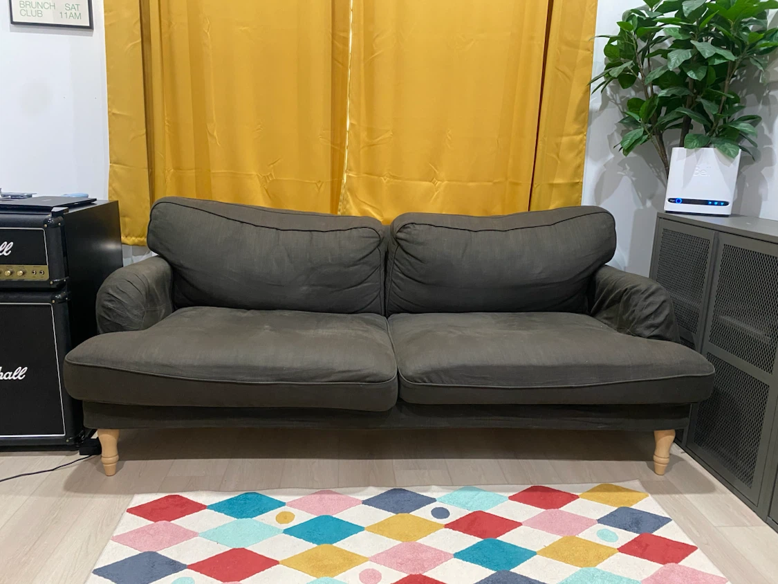IKEA Dark Green Loveseat Sofa (washable)