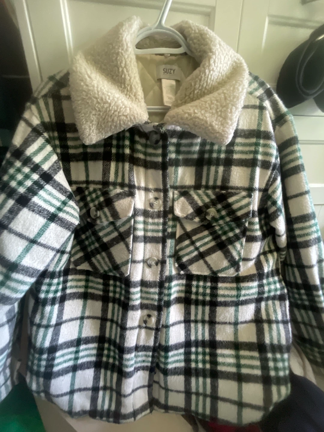 Suzy Plaid Fleece Lined Shacket
