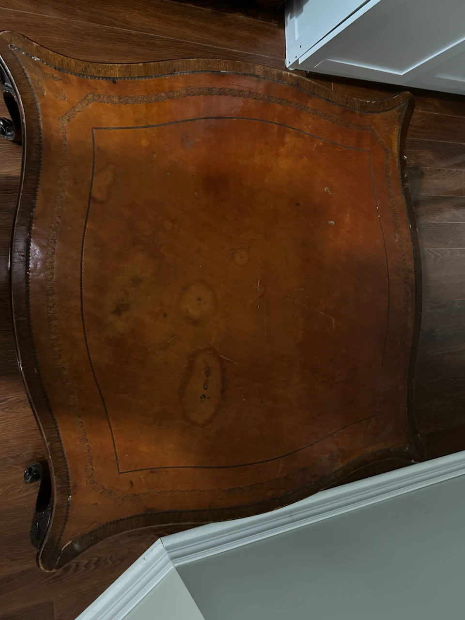 Antique Leather Top Coffee Table - photo 3