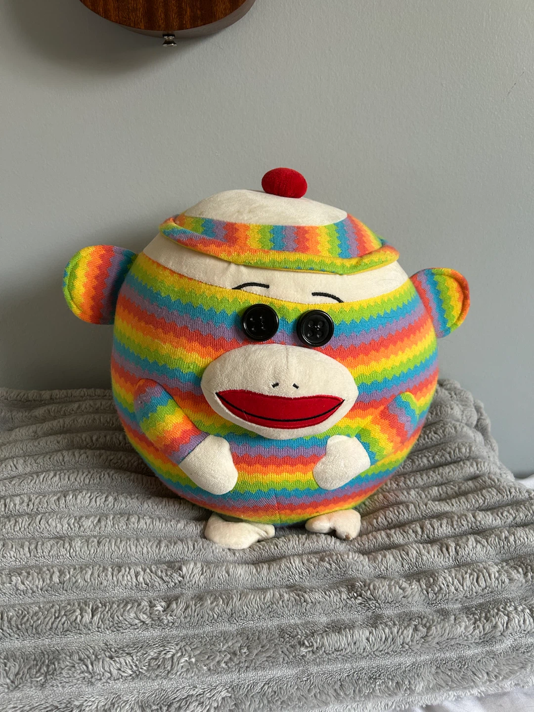 Rainbow Sock Monkey Beanie Boo