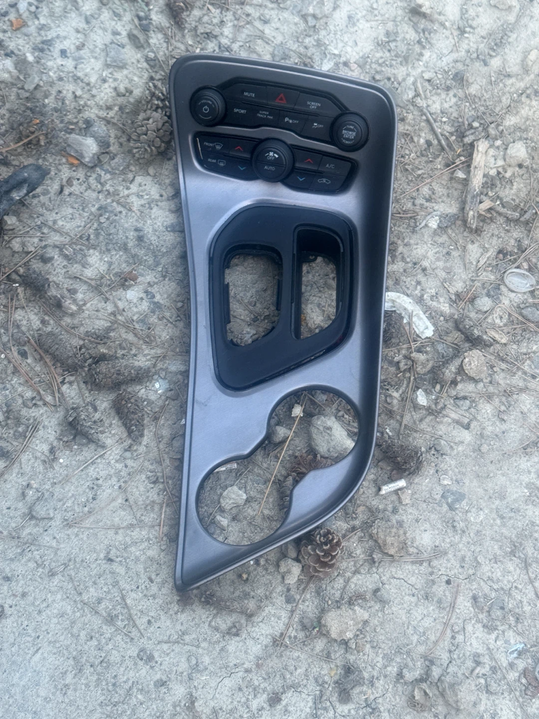 23 Challenger center Console Trim with climate unit