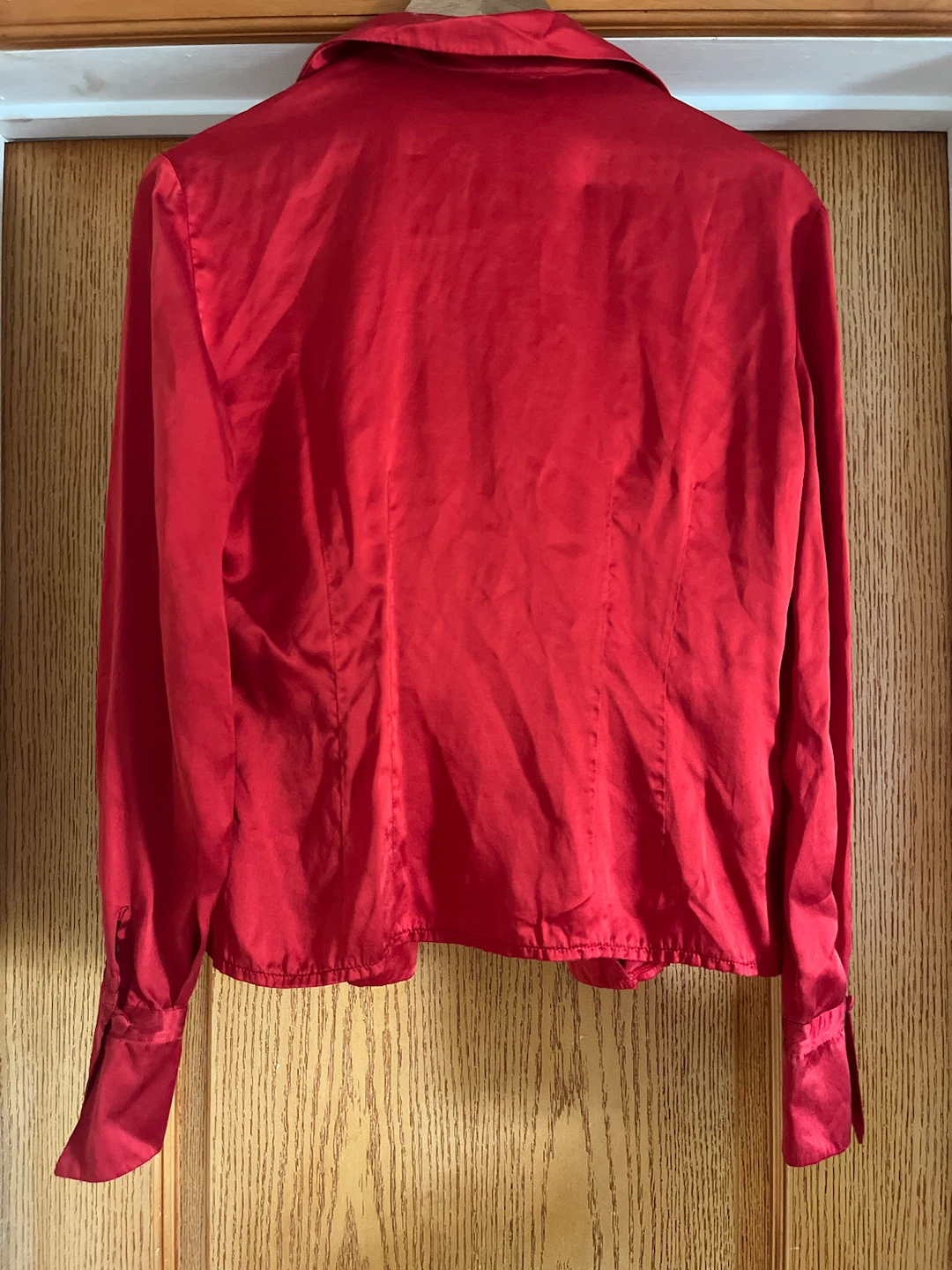 Daniel Hechter Red Silk Button-Up Blouse - photo 2