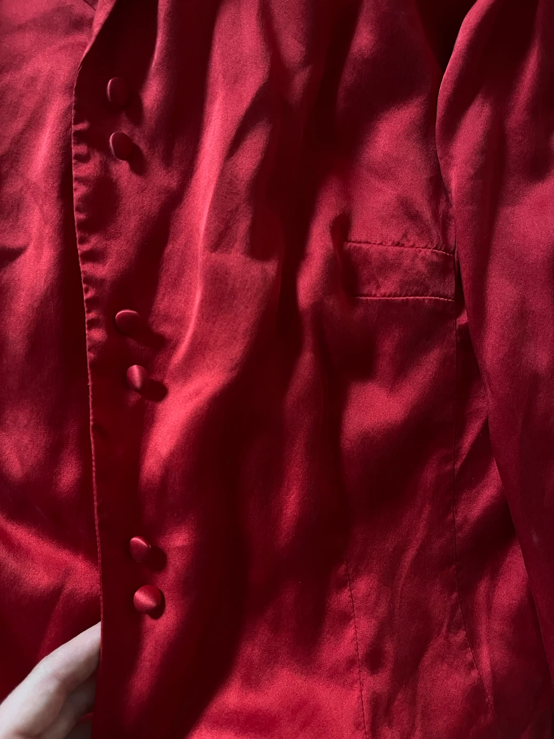 Daniel Hechter Red Silk Button-Up Blouse - photo 3