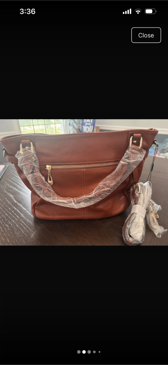 Ana Lublin Brown Leather Satchel Handbag - photo 2