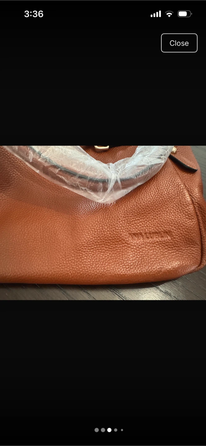 Ana Lublin Brown Leather Satchel Handbag - photo 3