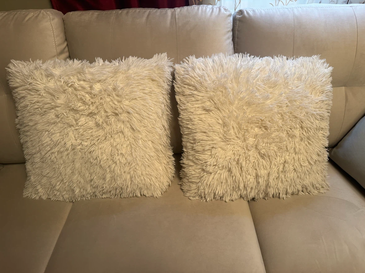 fluffy throw pillow