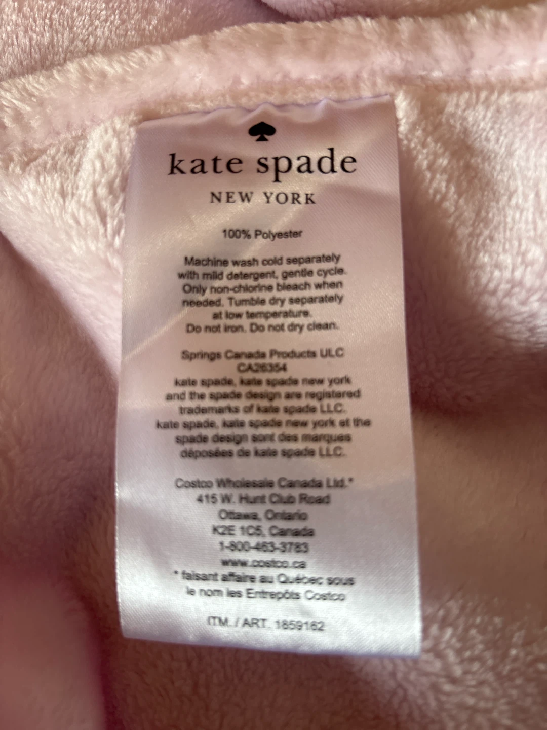 NWOT Kate Spade Pink Fleece Throw 60x70 - photo 2