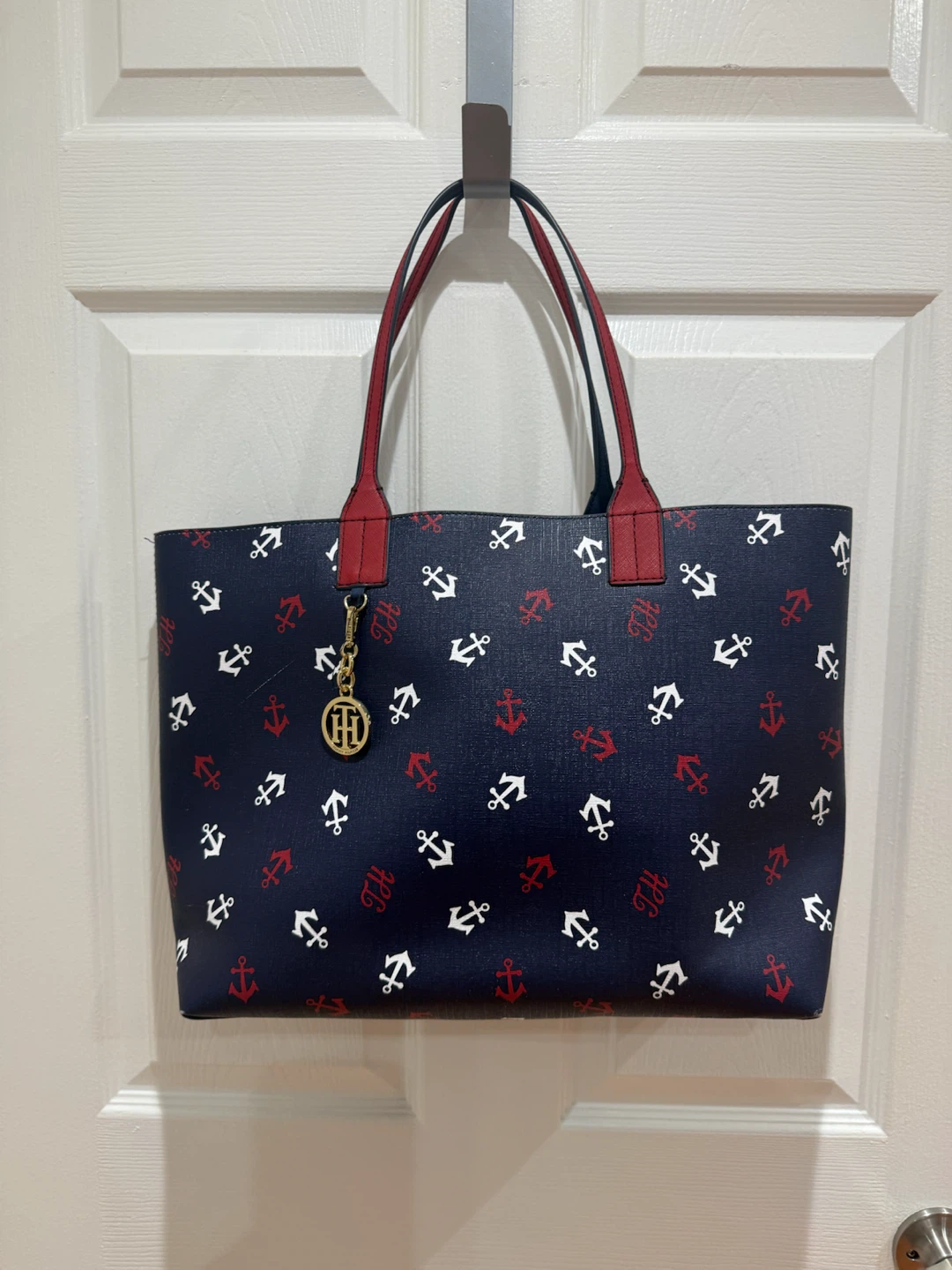 Tommy Hilfiger Navy Anchor Tote Bag