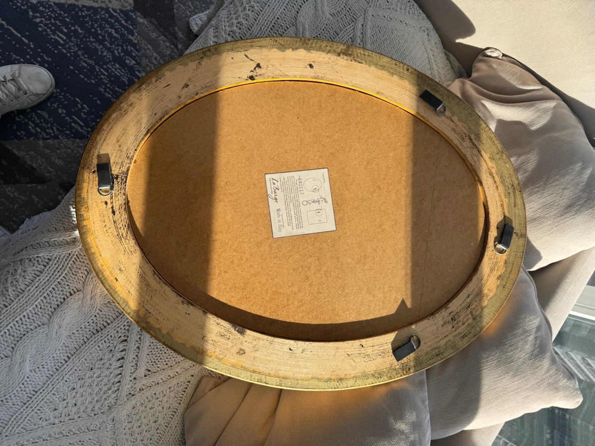 Vintage LaBarge Rococo Gold Oval Mirror - photo 2