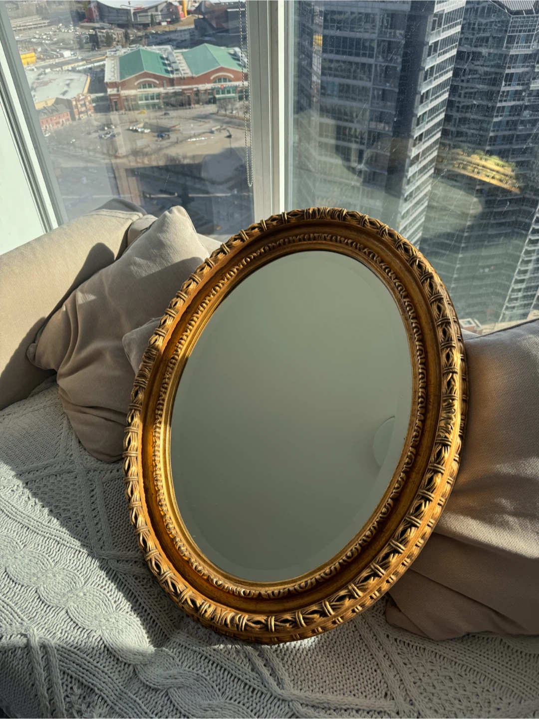Vintage LaBarge Rococo Gold Oval Mirror - photo 3
