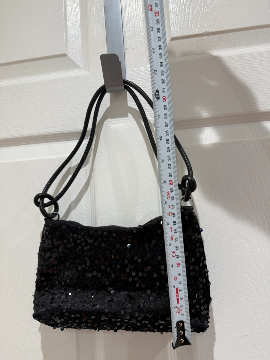 Black Sequin Shoulder Bag - photo 2