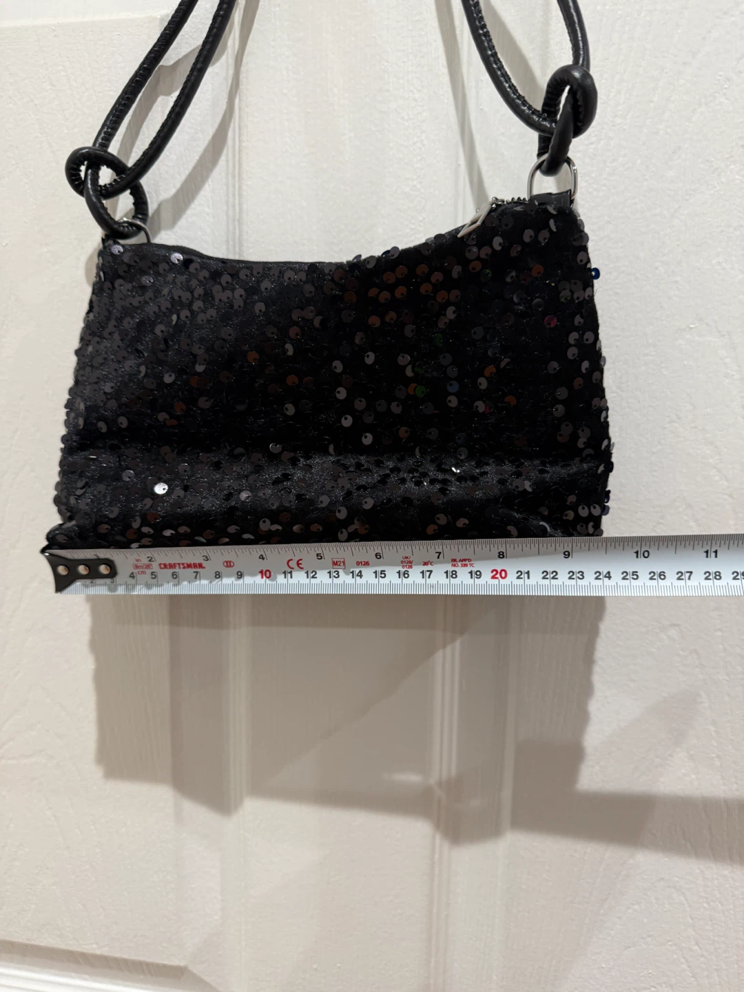 Black Sequin Shoulder Bag - photo 3
