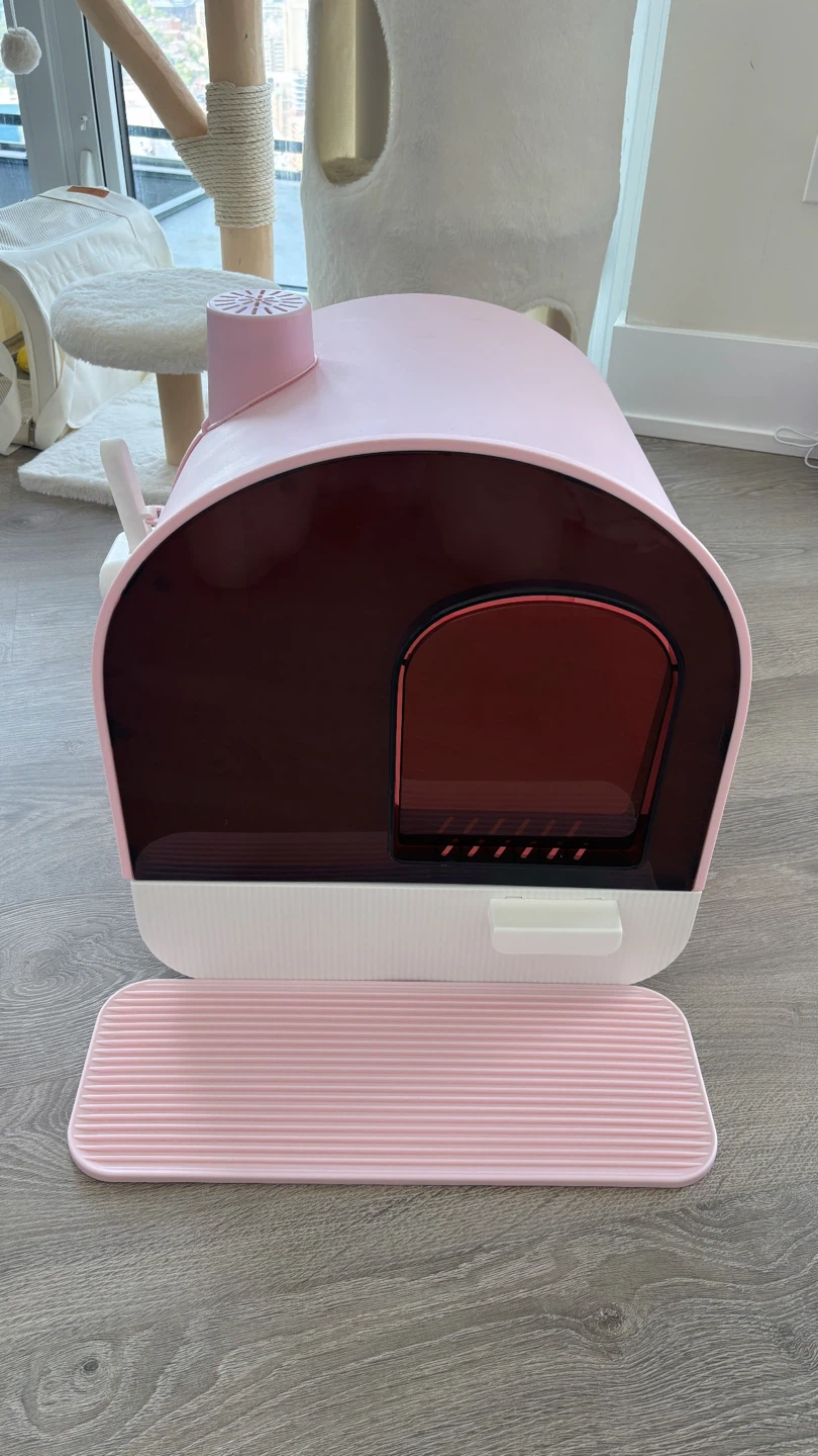 Cute House Cat Litter Box - Pink - photo 2