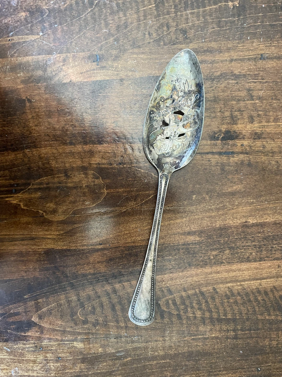 Silver plated 25th anniversary spoon