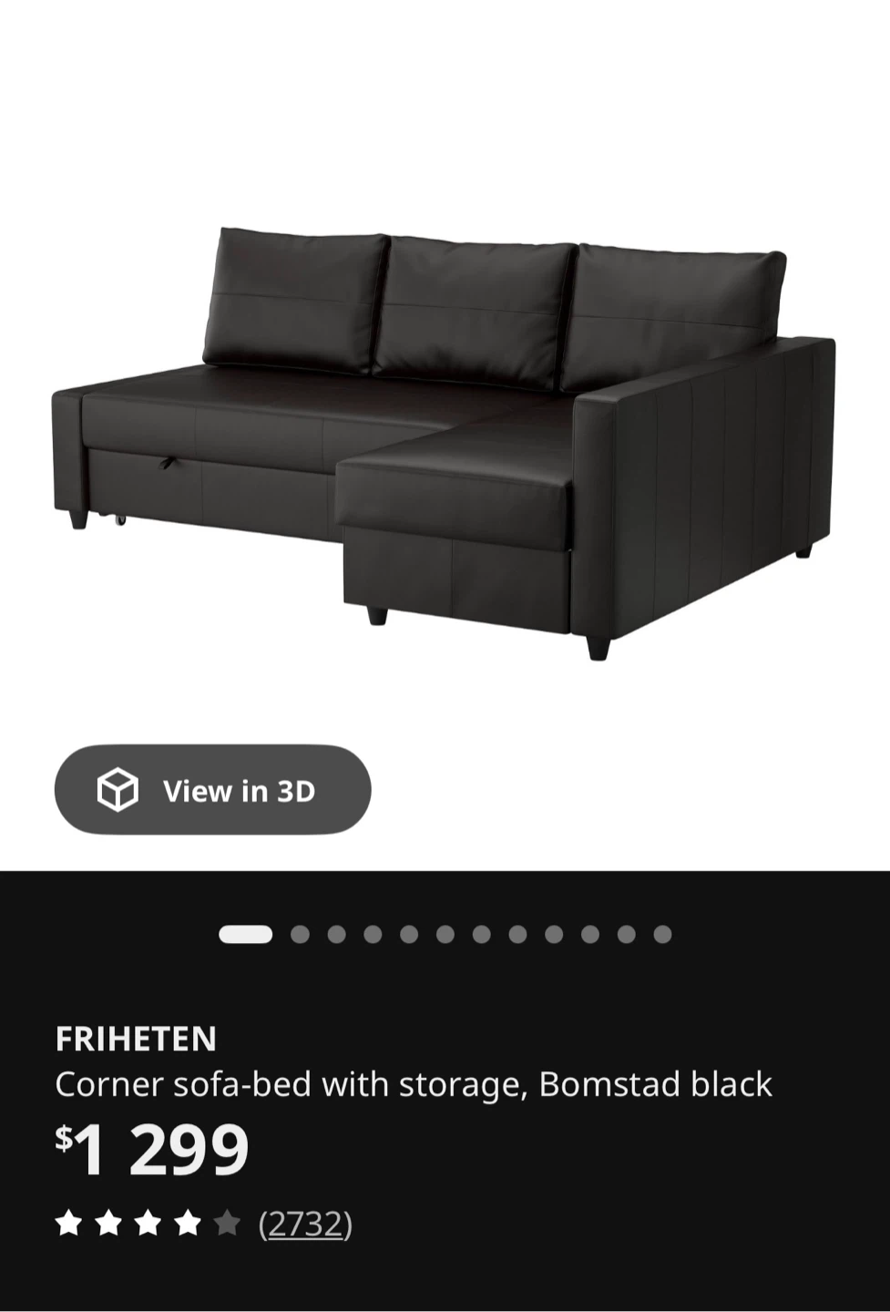 IKEA FRIHETEN sofabed