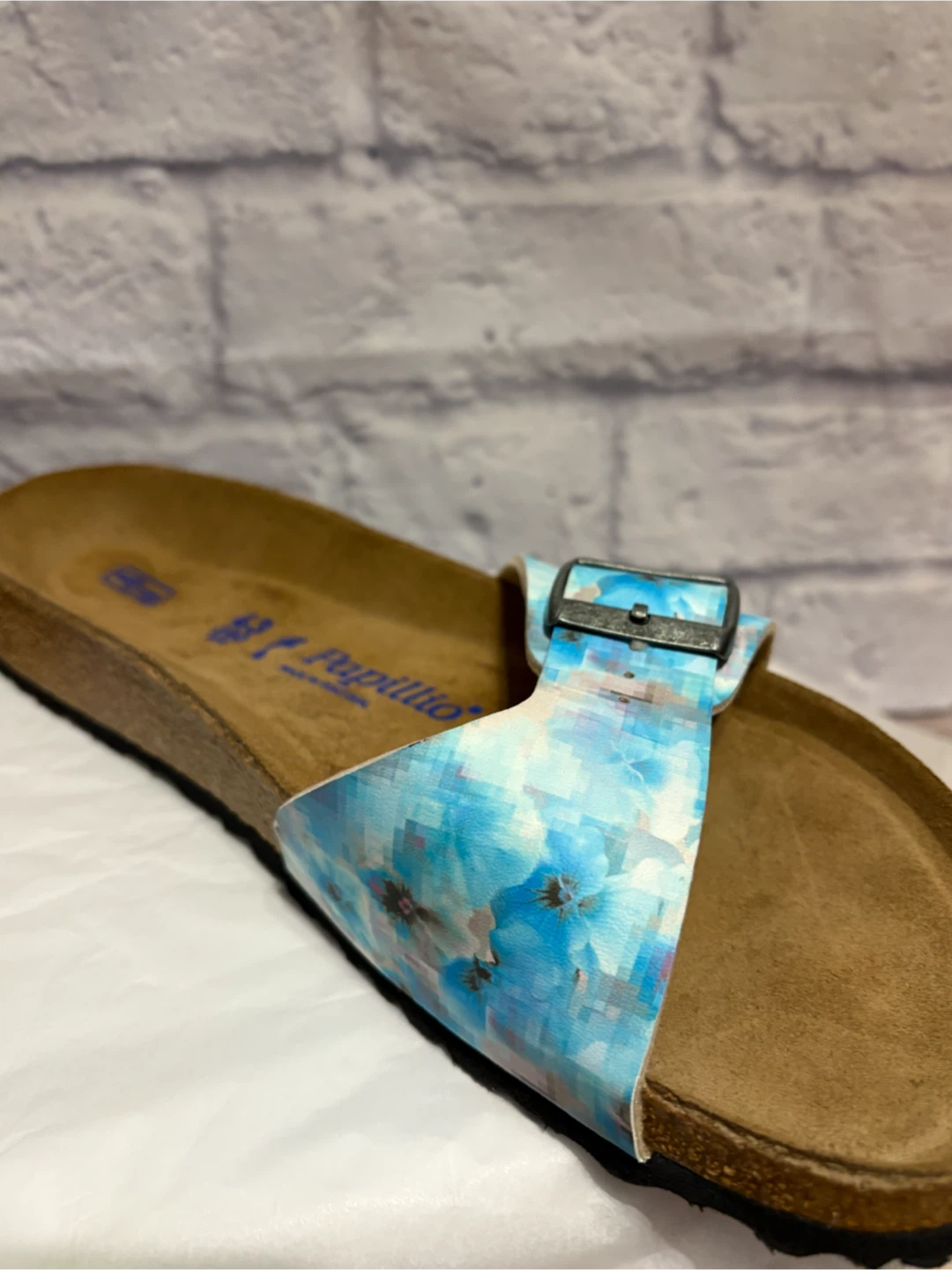 Papillio by Birkenstock Sandals Blue Floral Print Size 43 - photo 3