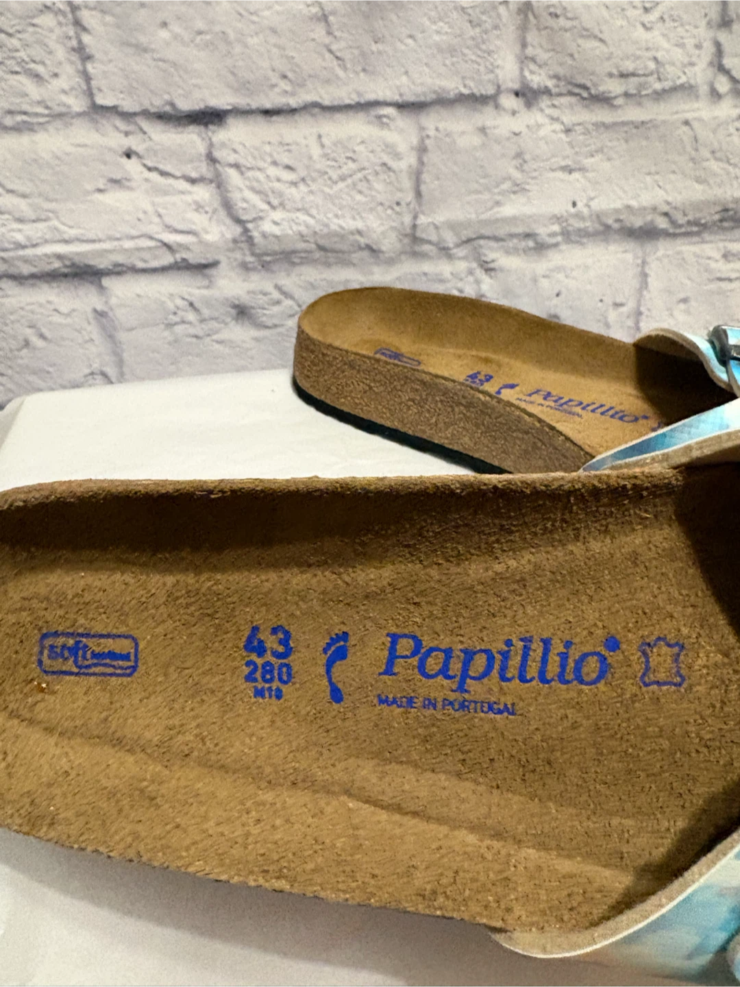 Papillio by Birkenstock Sandals Blue Floral Print Size 43 - photo 5