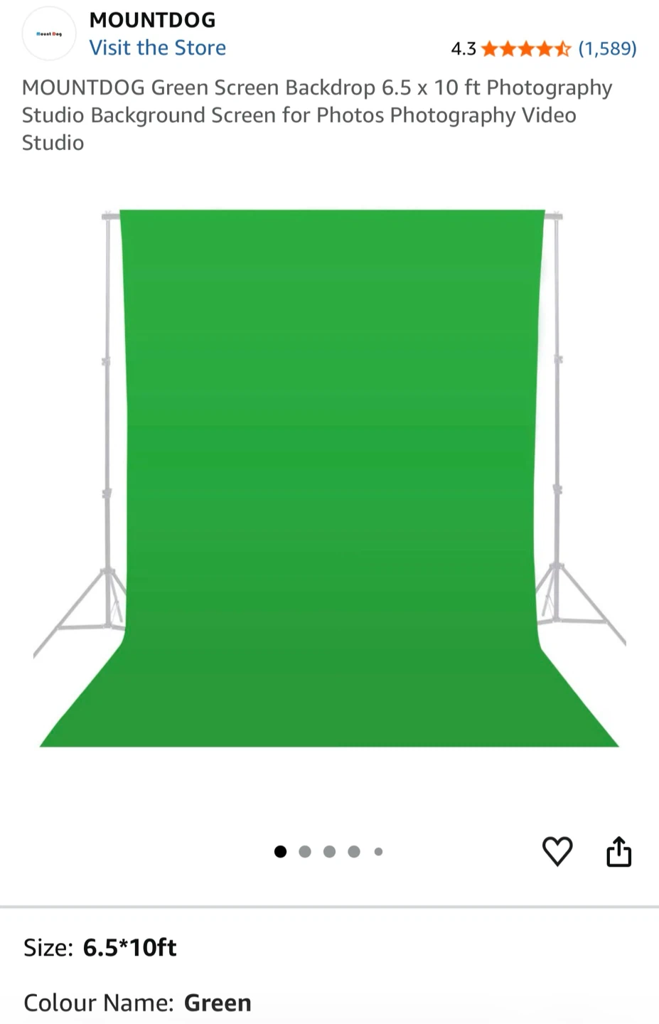 Mount Dog Green Screen Fabric