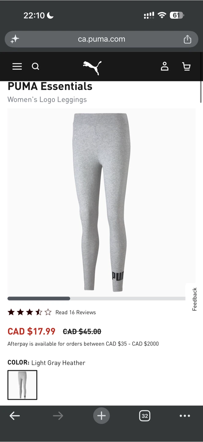NEW XL PUMA Women's Leggings