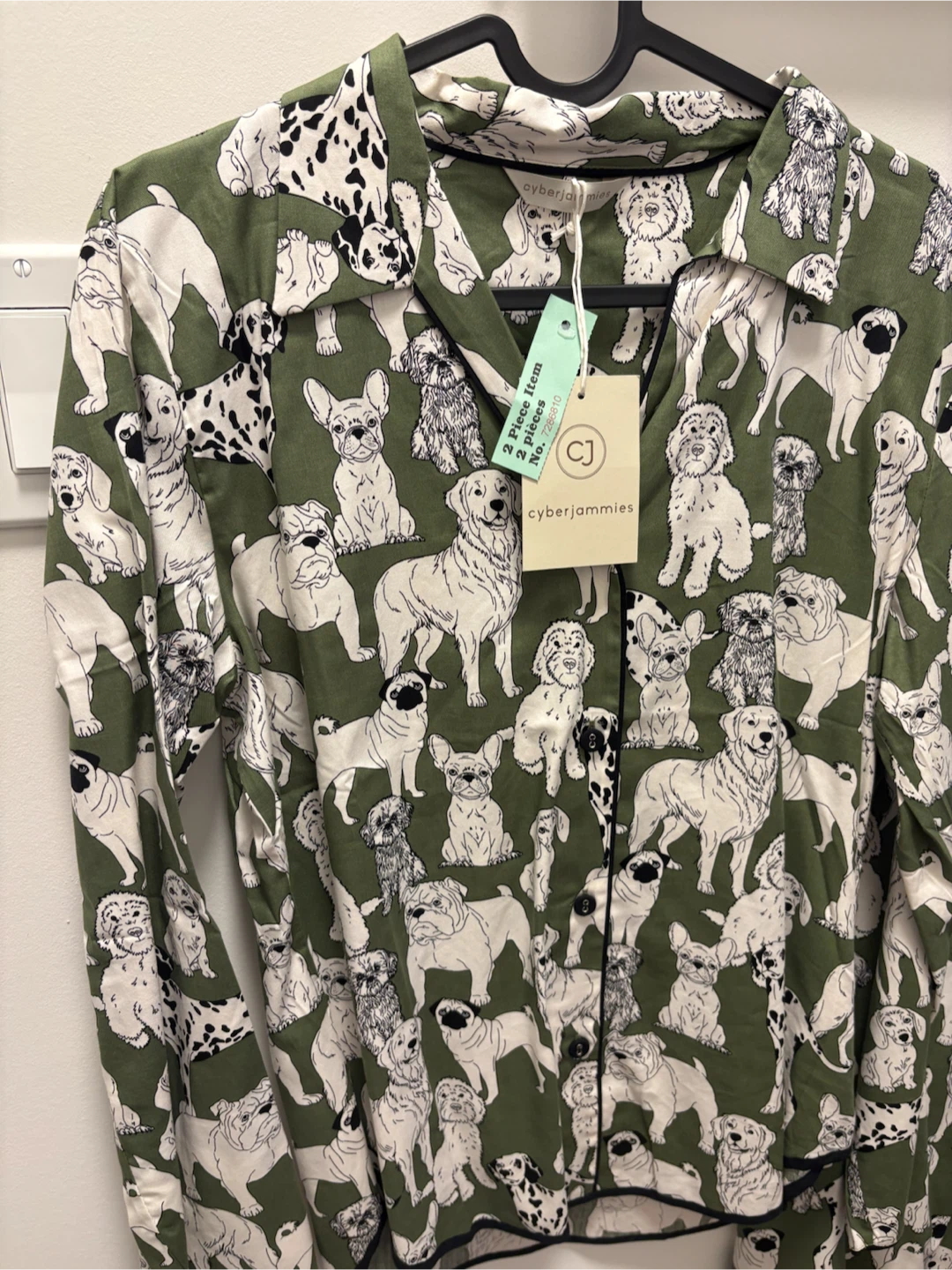Cyberjammies Dog Print Pajama Set - Size 10 - photo 2