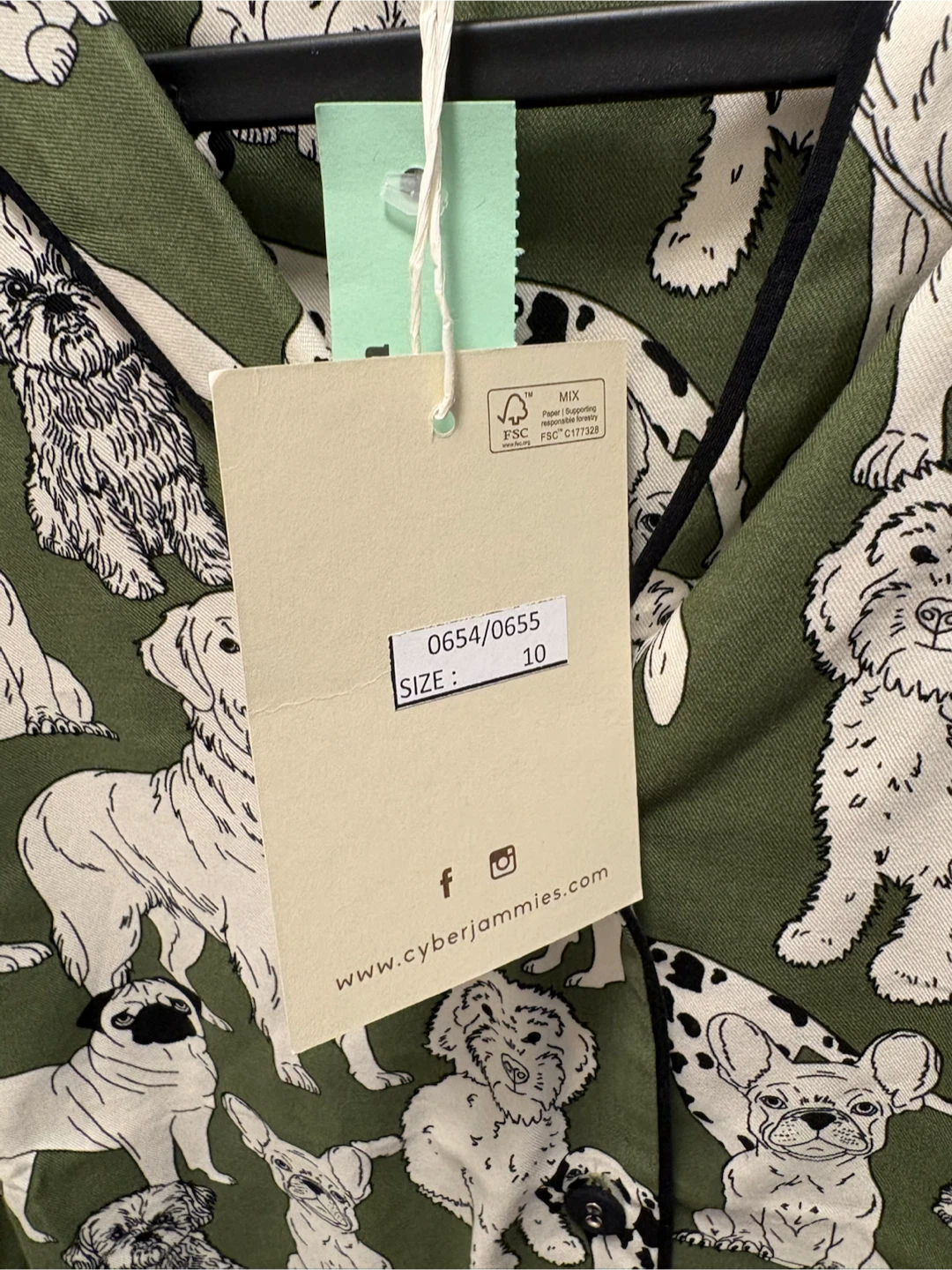 Cyberjammies Dog Print Pajama Set - Size 10 - photo 4