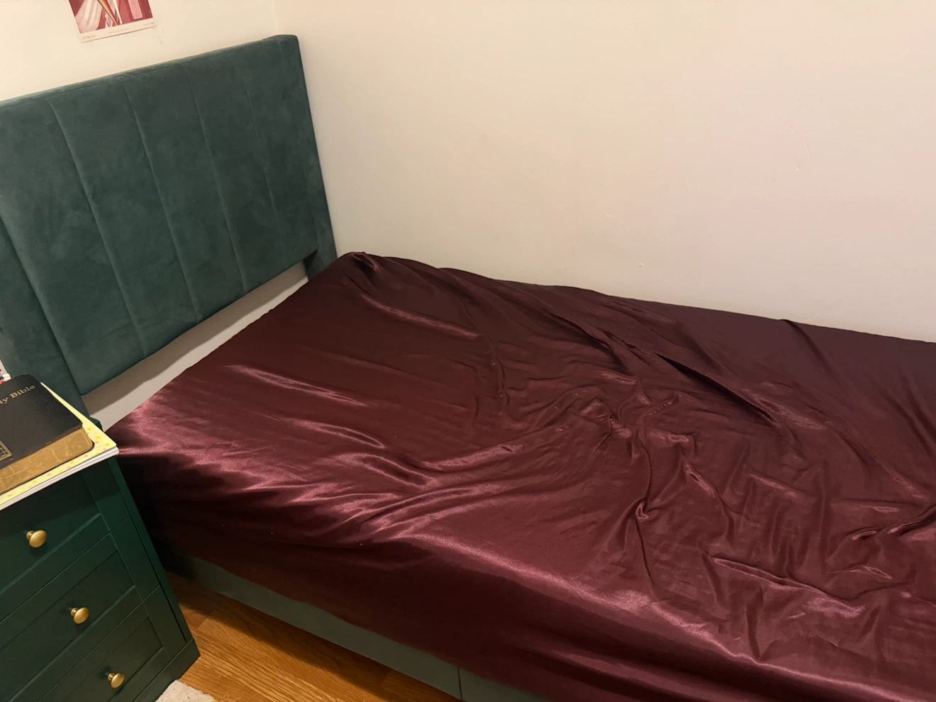 Green Tufted Headboard