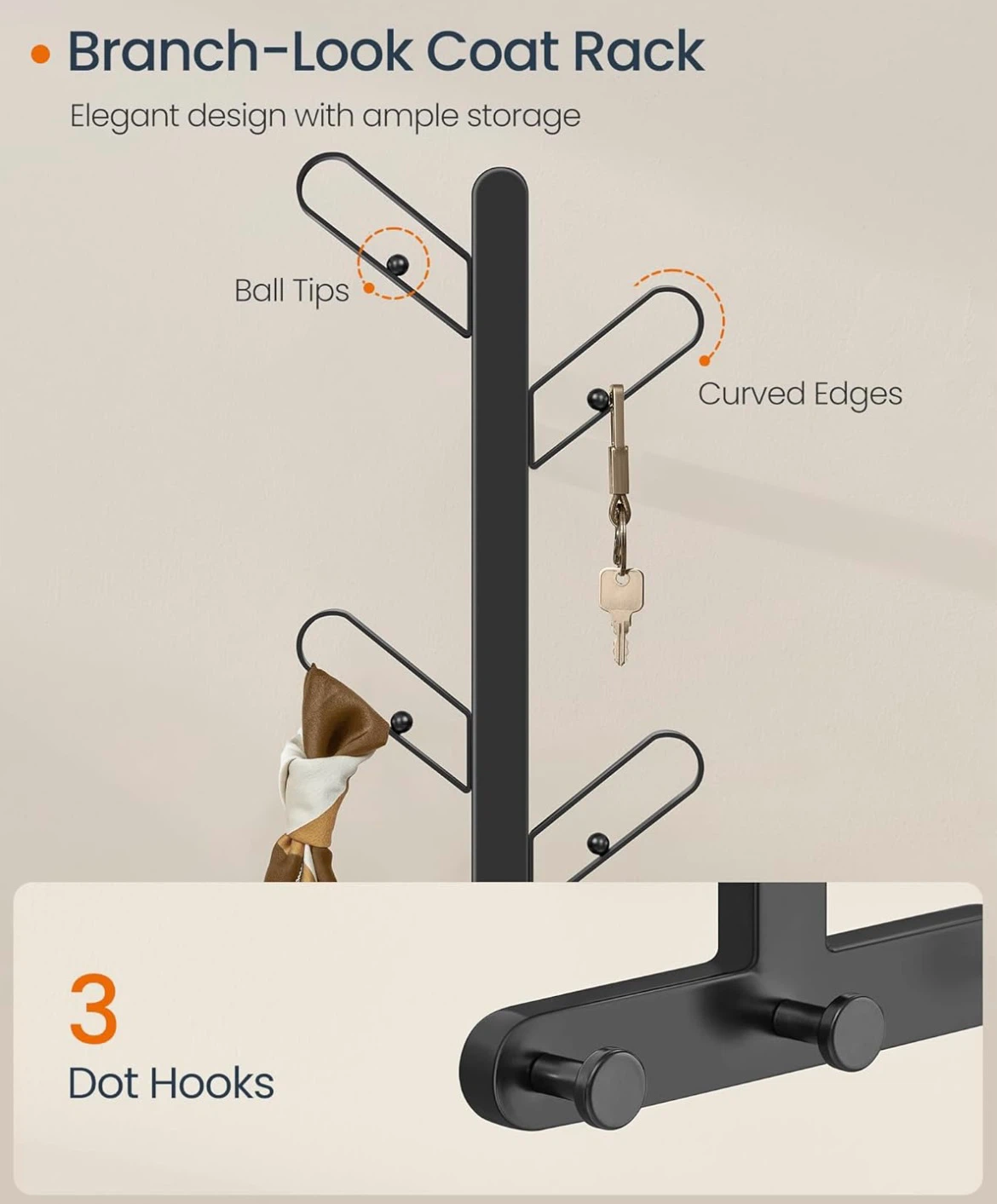 🧢 Wall-mounted coat rack featuring a branch-look design 🧥 - photo 2
