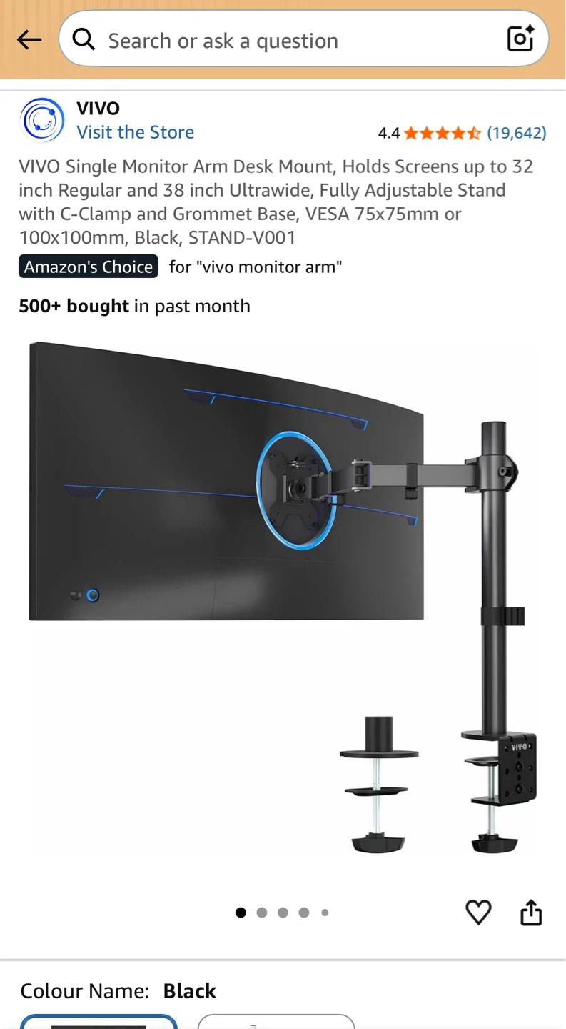 Vivo desk monitor arm