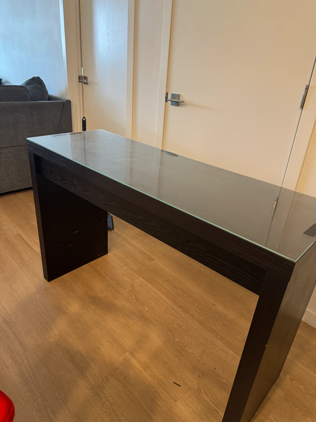 Console Table with Glass Top