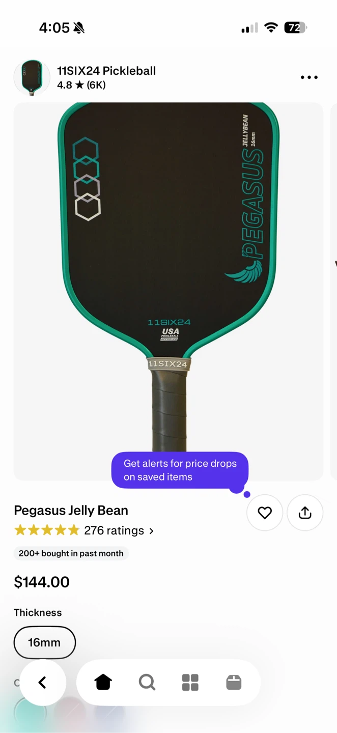 11SIX24 Pegasus Jelly Bean Pickleball Paddle