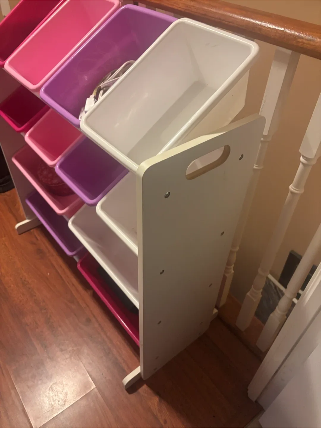 Toy Organizer White and Pink Storage Shelf Unit - photo 3