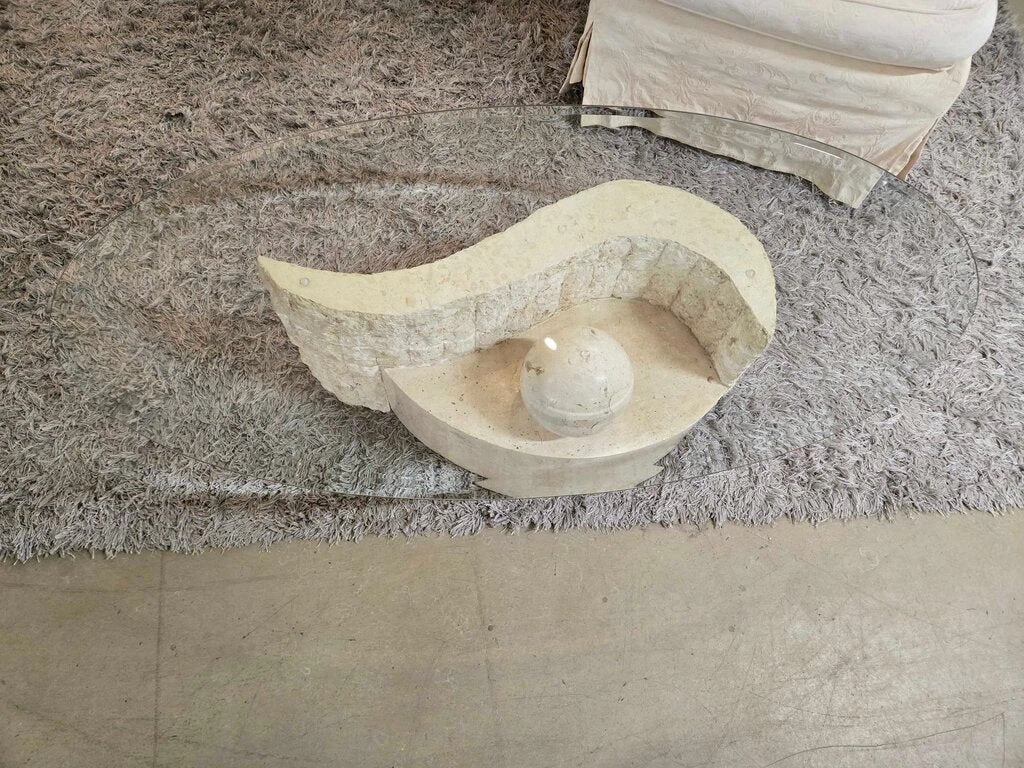 MAGNUSSEN STONE & GLASS COFFEE TABLE - photo 2
