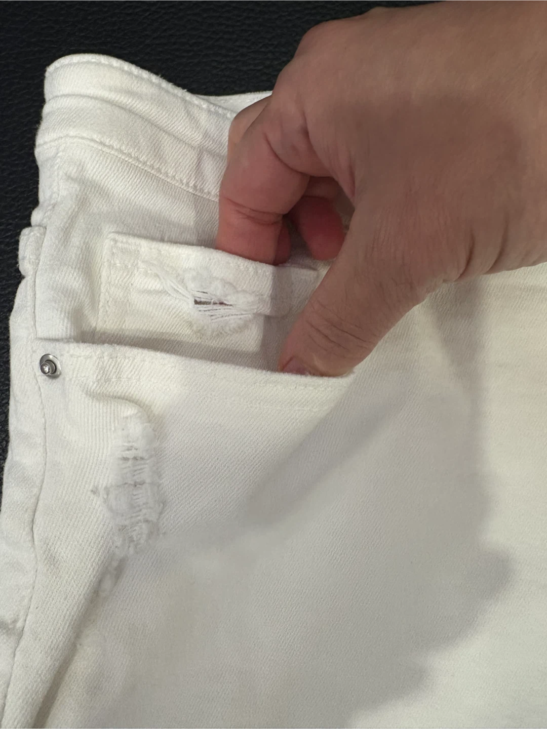 H&M White Denim Cut Off Shorts - photo 5