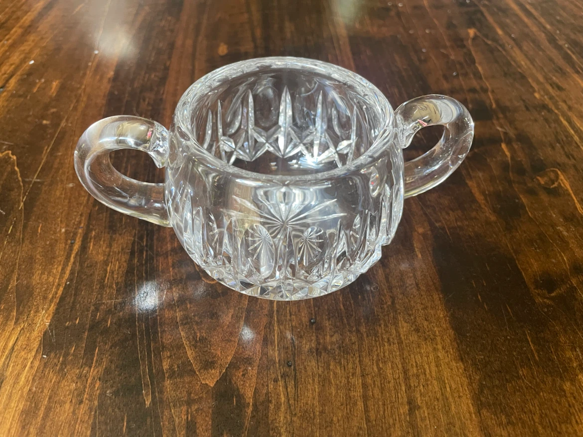 Crystal sugar bowl