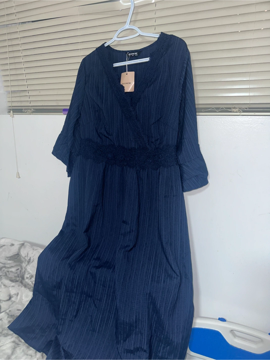 Bloomchic Navy Blue Lace Trim Dress - photo 2