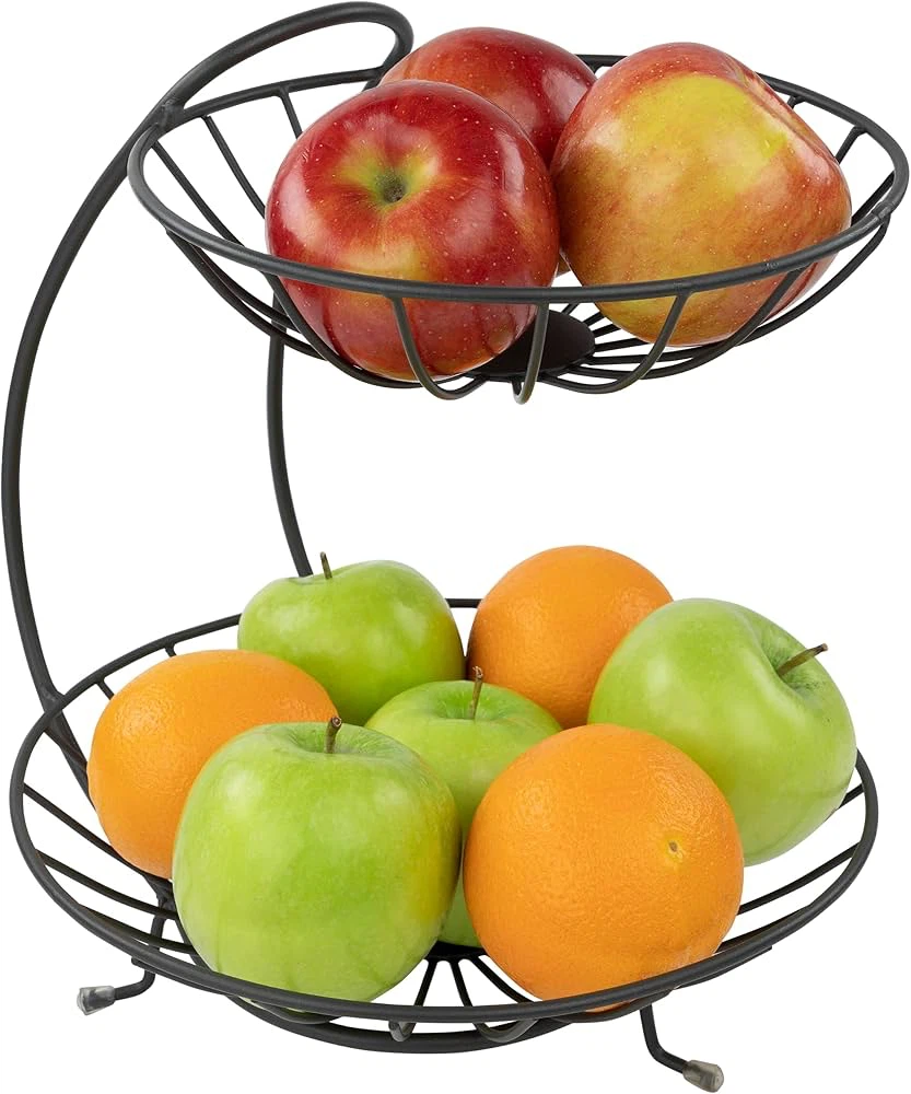 2-Tier Wire Fruit Bowl Stand - photo 4