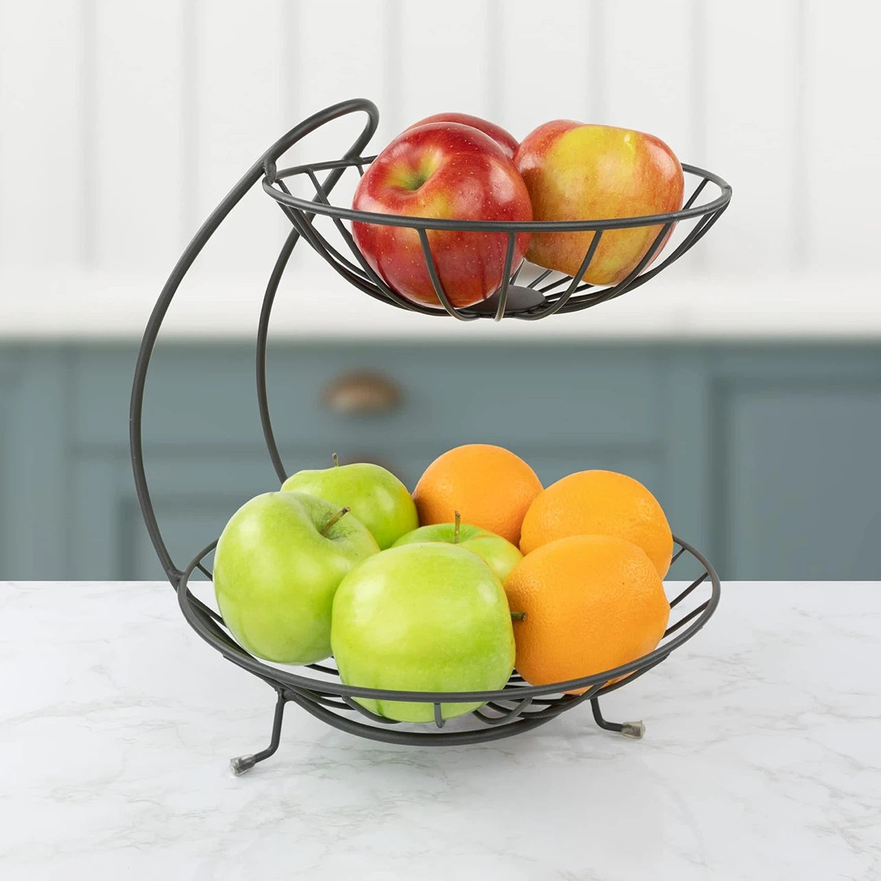 2-Tier Wire Fruit Bowl Stand - photo 5