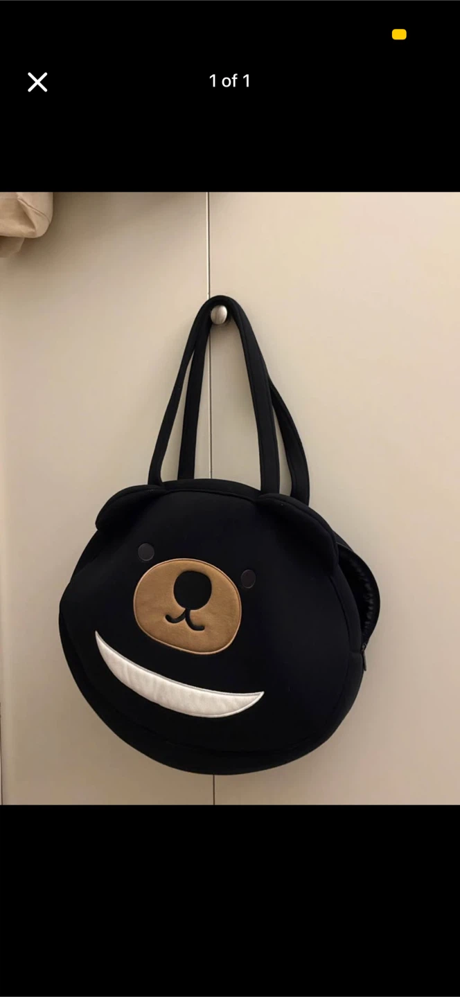 Black Bear Face Tote Bag