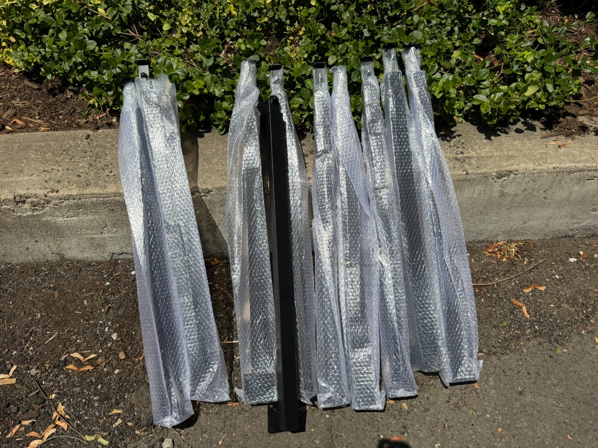 10 New Black Aluminum Railing Posts – Adjustable Brackets