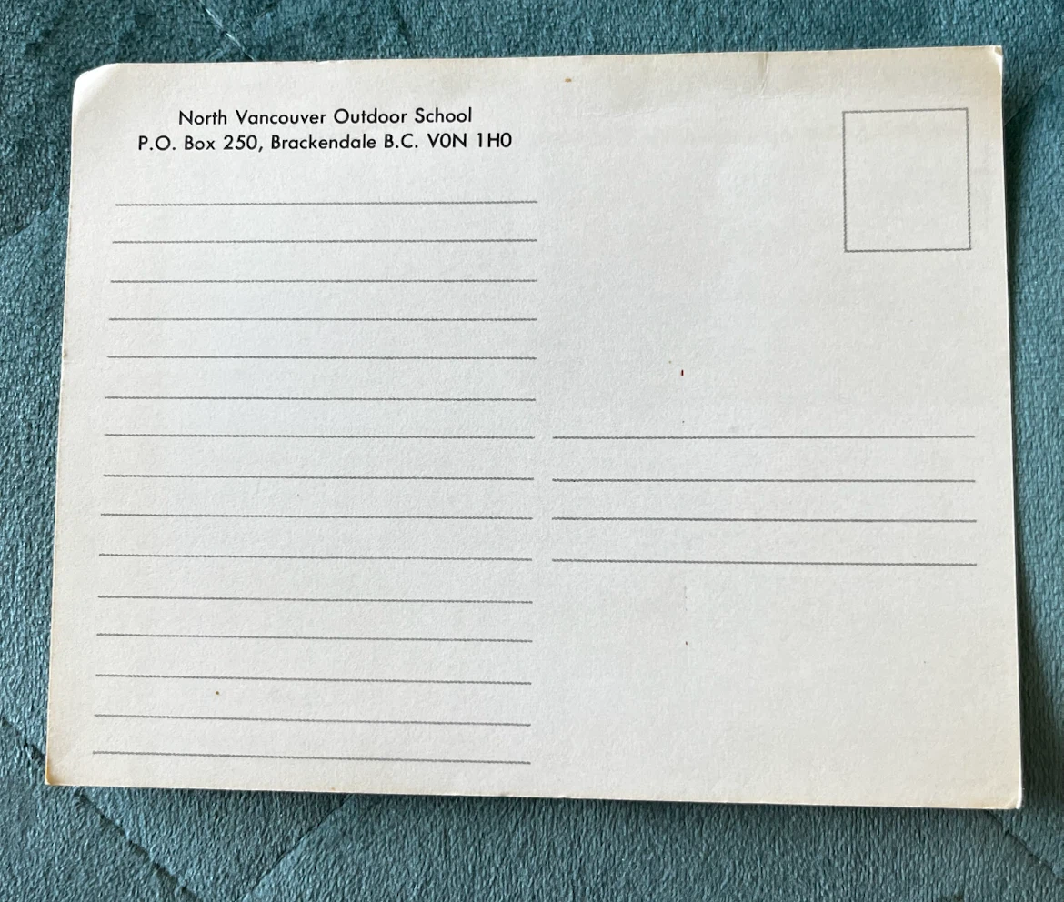 North Vancouver Outdoor School Postcard - photo 3