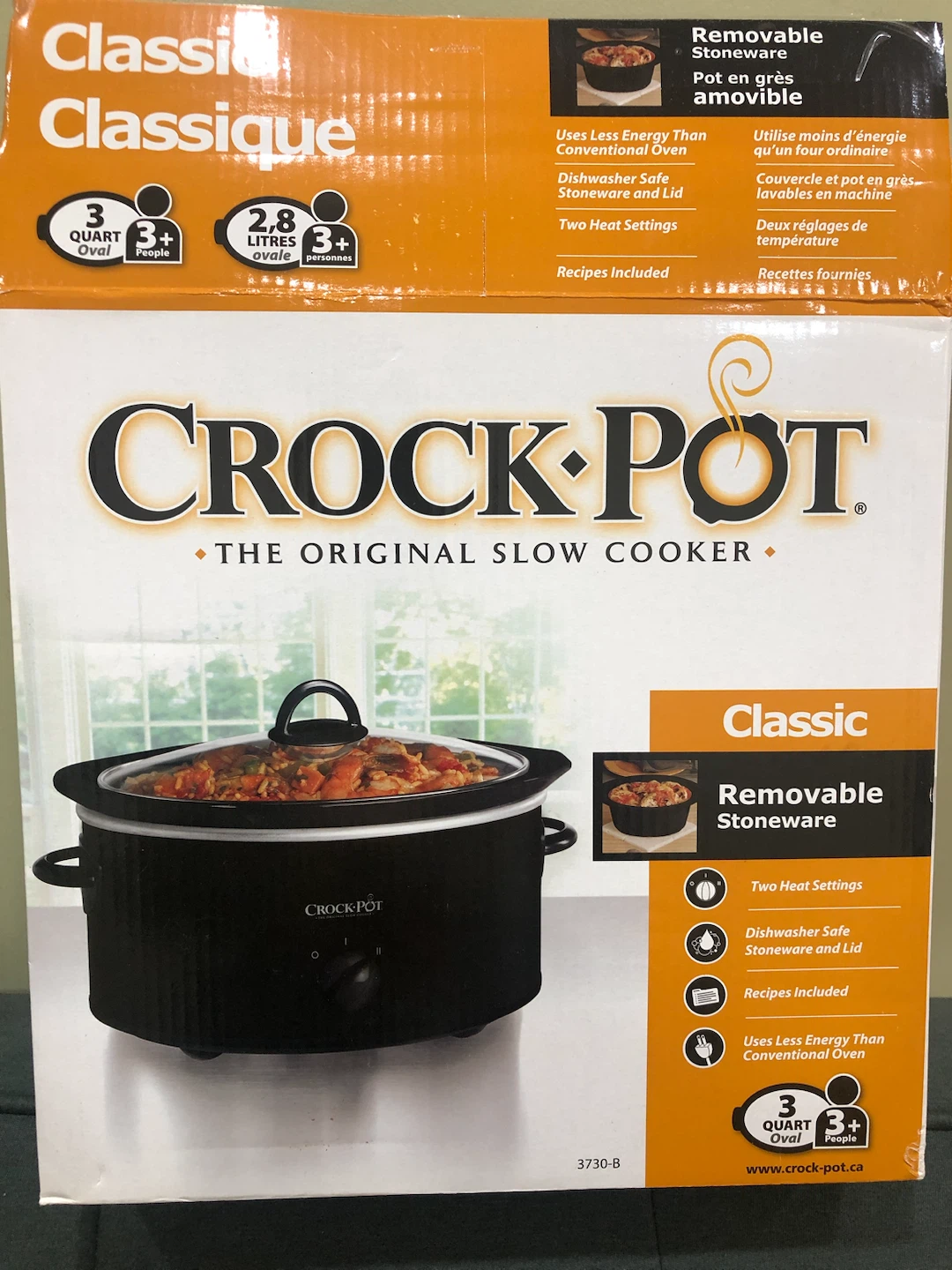 Crock-Pot Classic 3 Quart Oval Slow Cooker