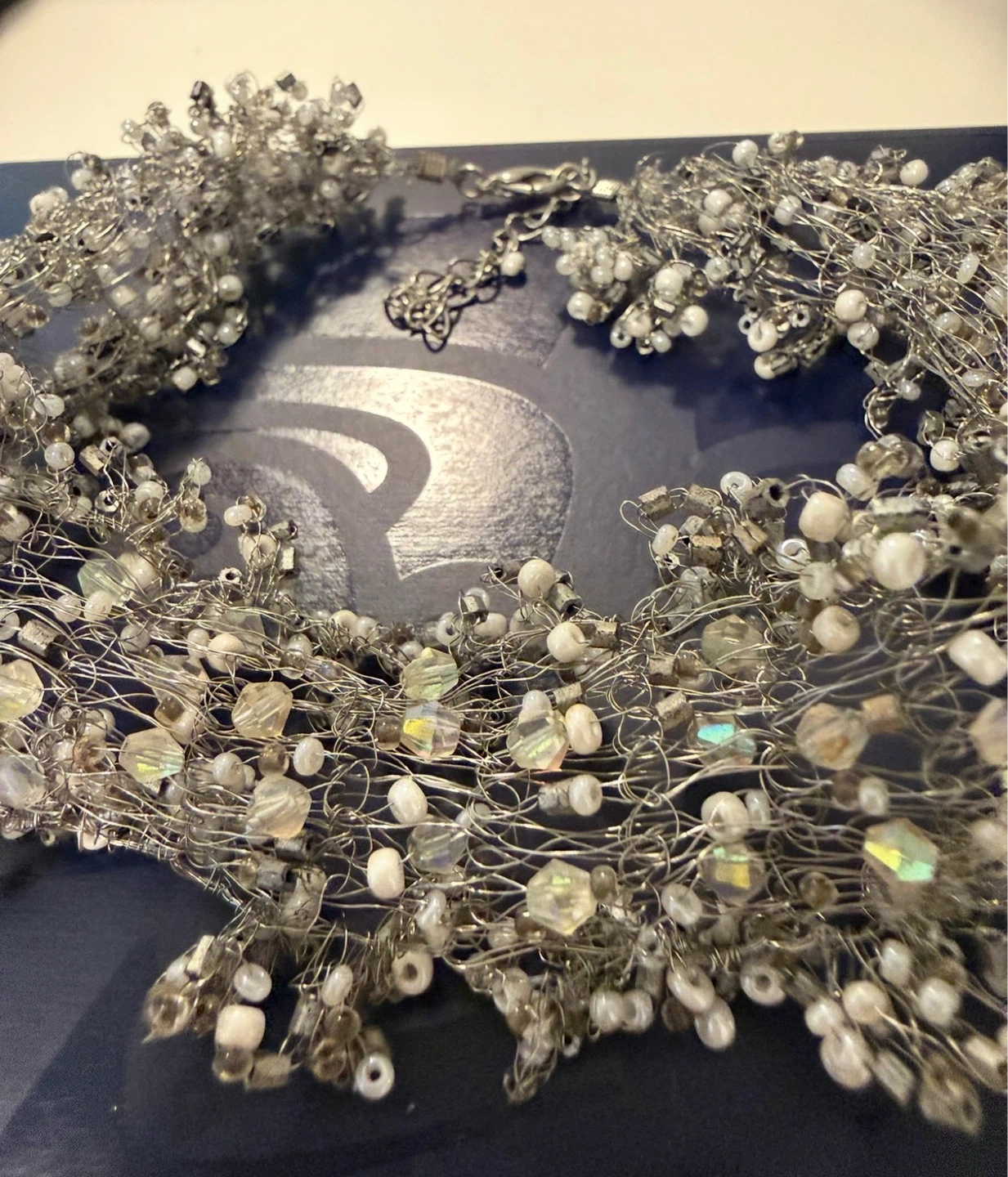 Sparkly Crystal & Bead Choker Necklace - photo 4