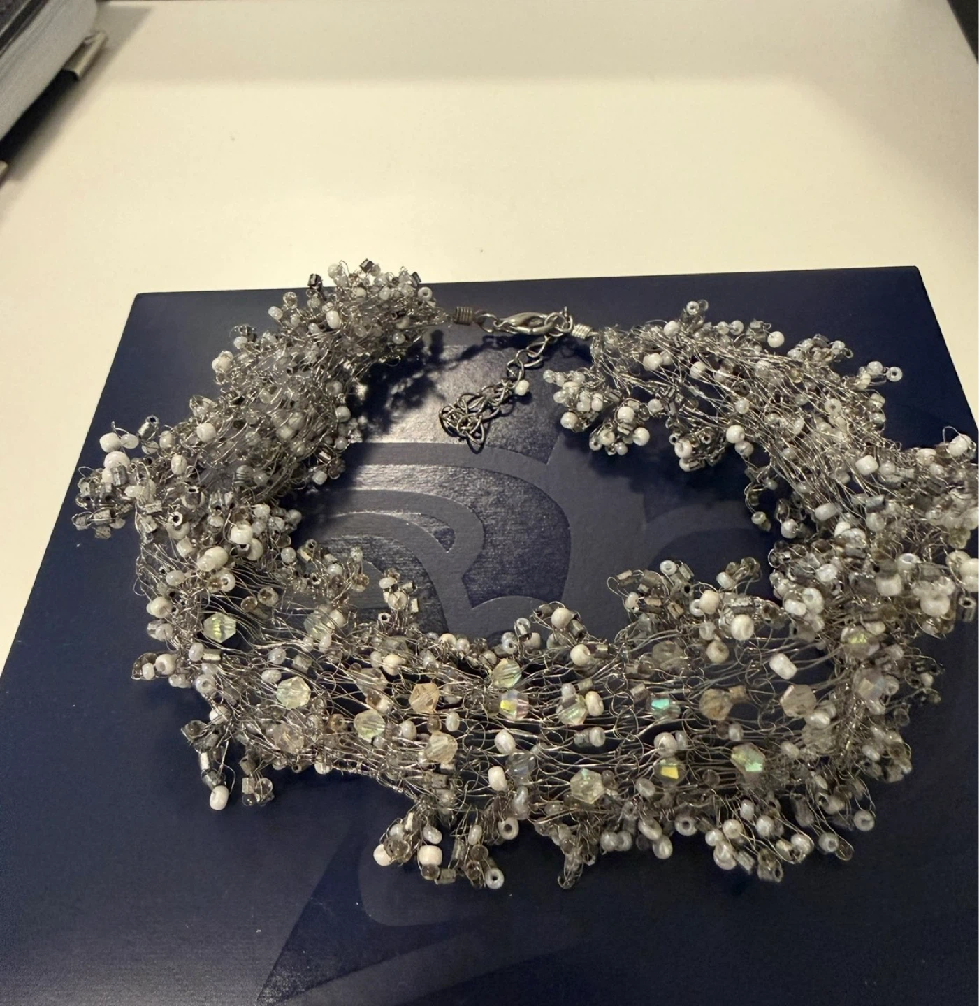Sparkly Crystal & Bead Choker Necklace - photo 3