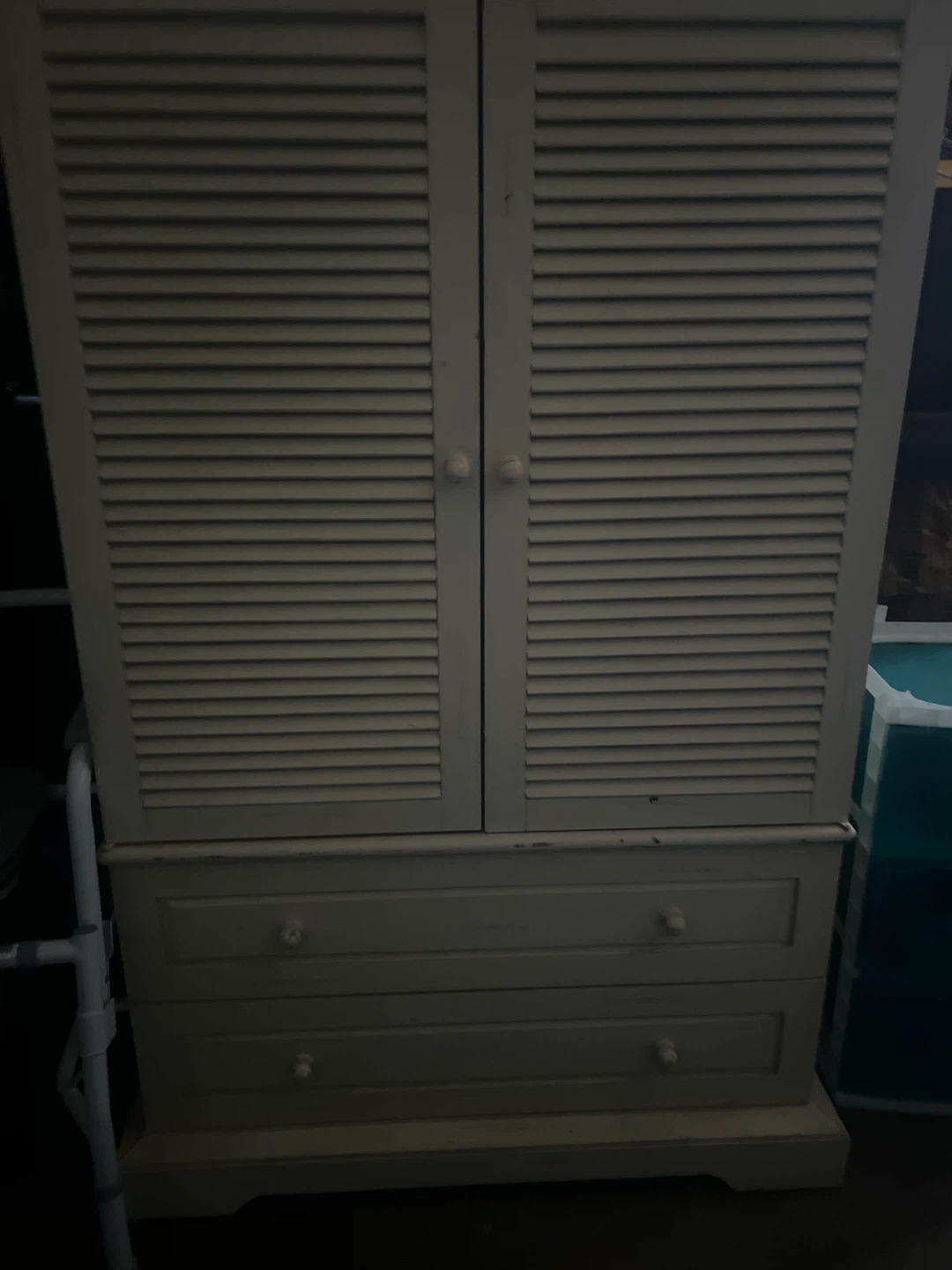 White Armoire with Drawers