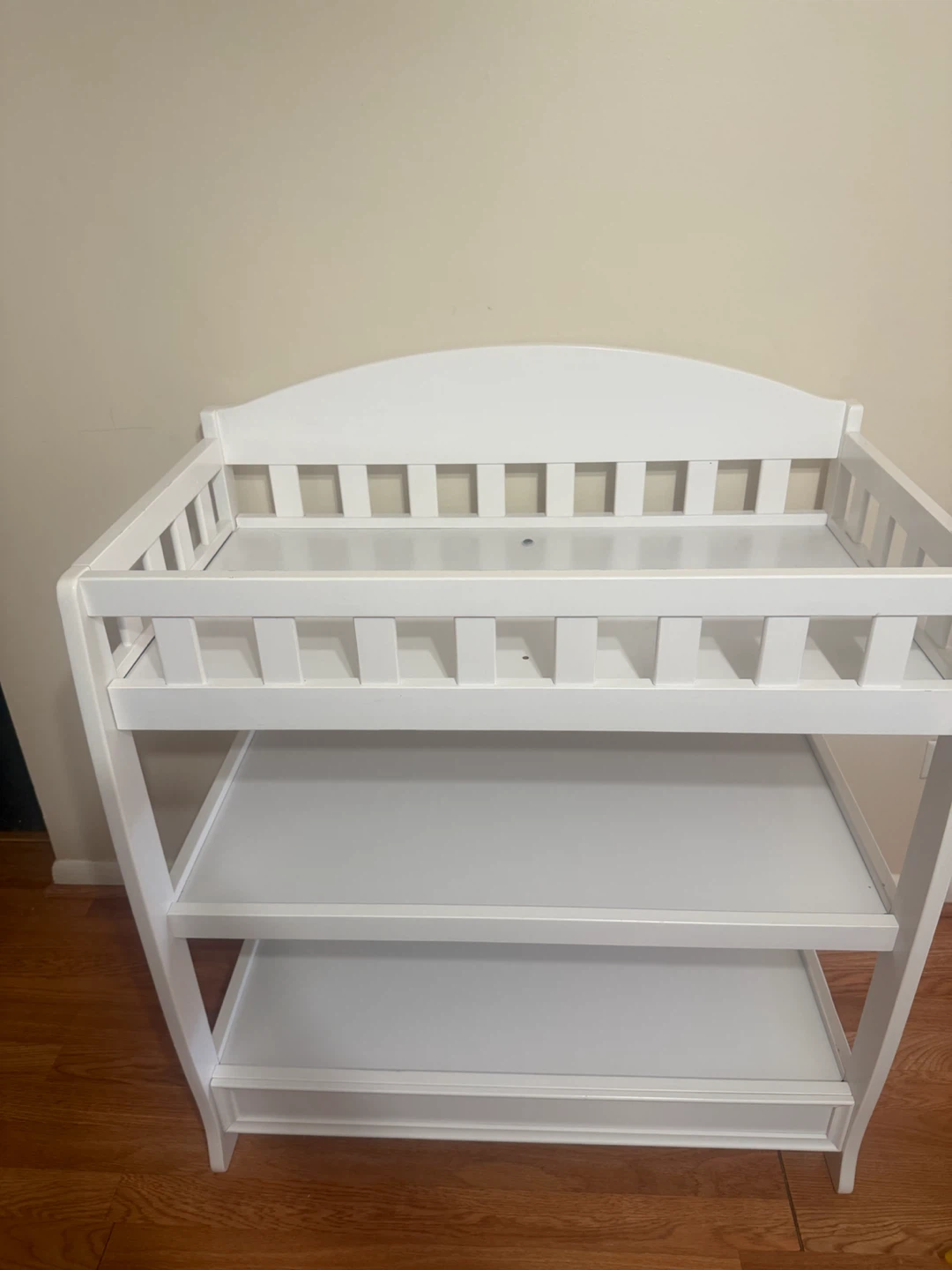 White Baby Changing Table with Shelves - photo 2