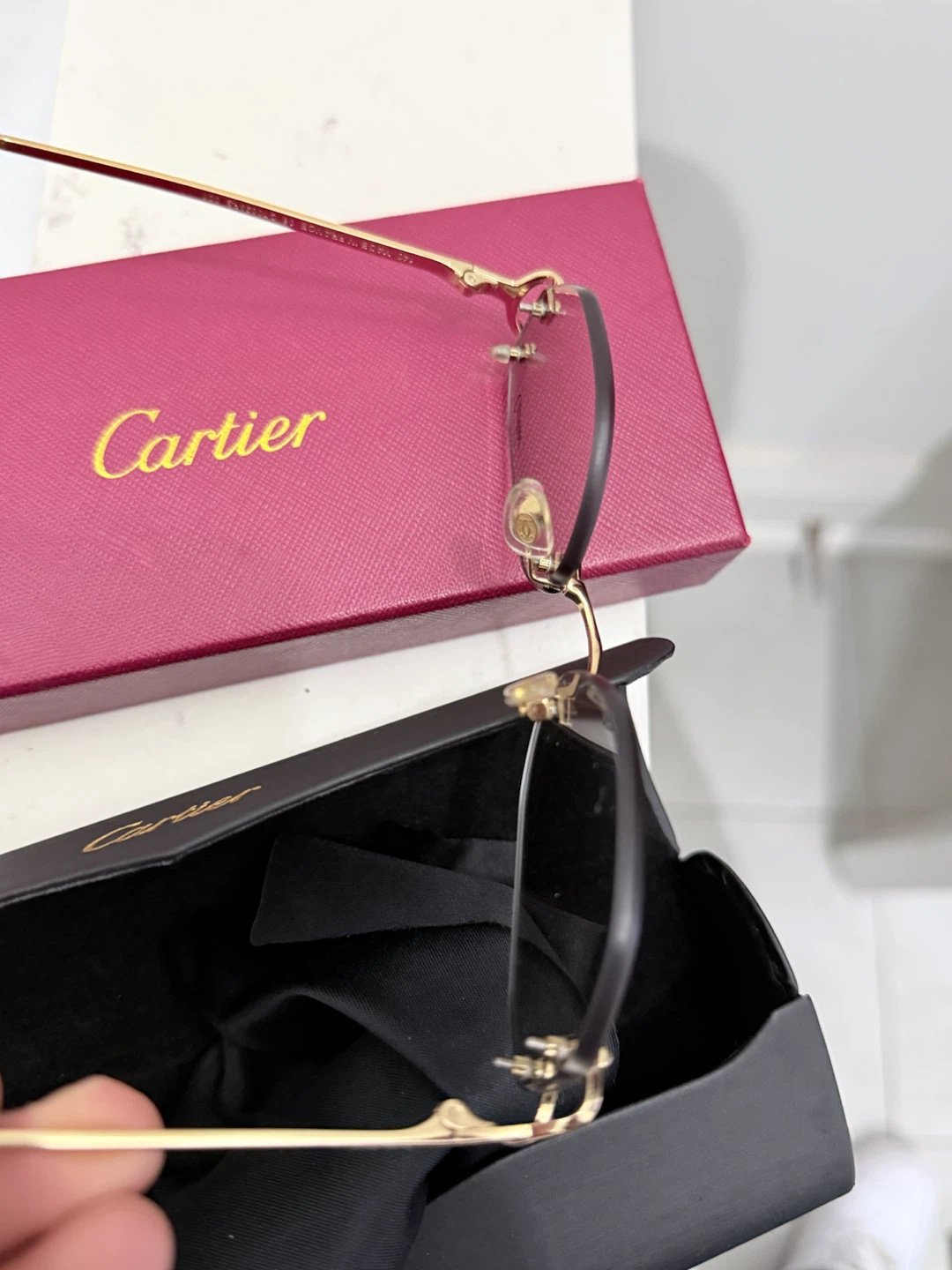 Cartier Rimless Glasses with Case - photo 2