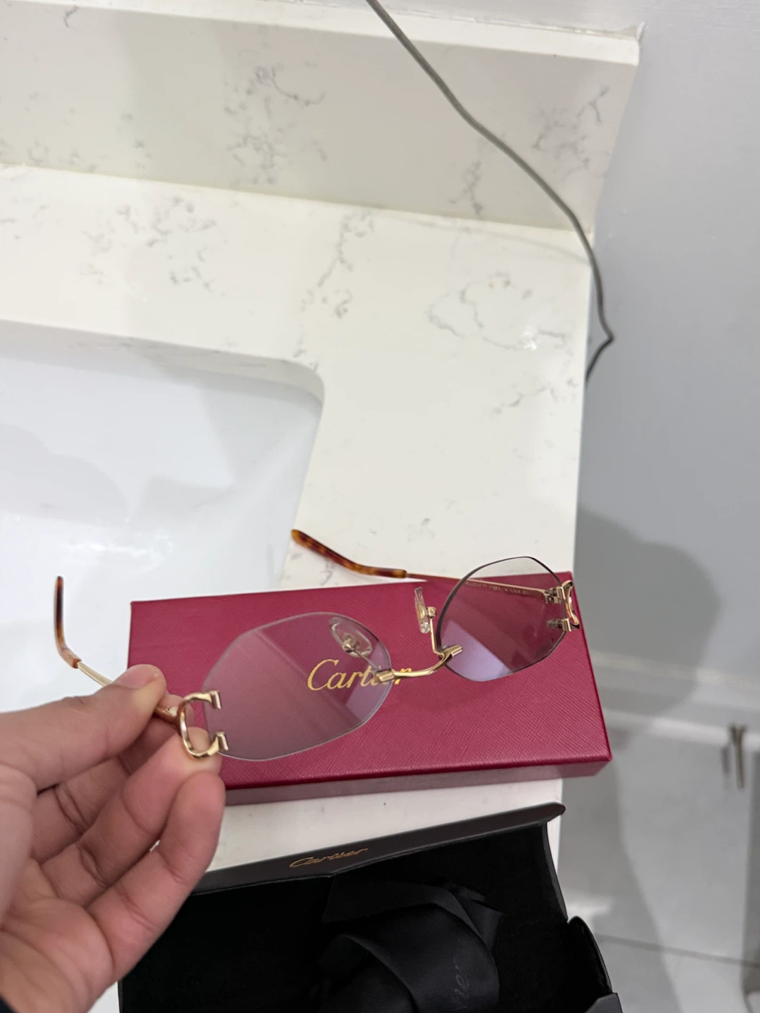 Cartier Rimless Glasses with Case - photo 3